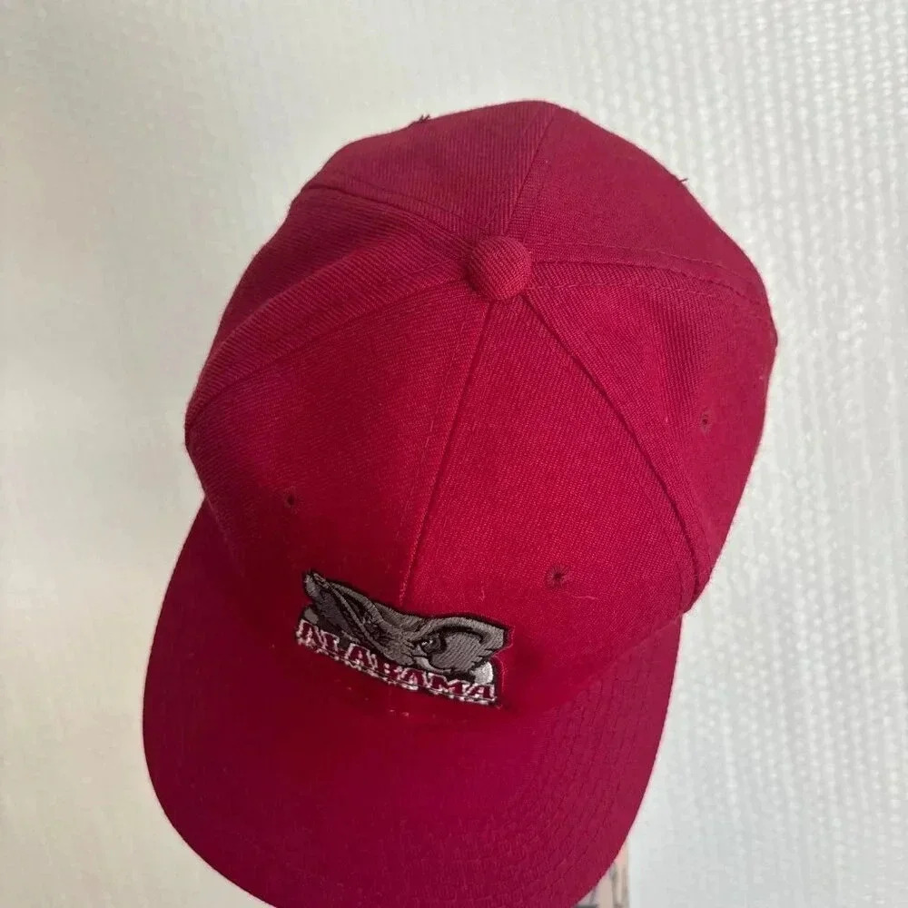 Vintage Alabama Crimson Tide Snapback Cap With Elephant Logo Adjustable 90s - Picture 7 of 11